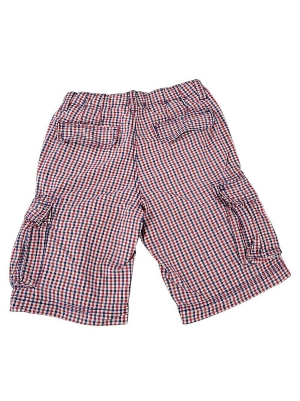 GAP Kids Boys Red & White Check Shorts w Concealed Adjustable Waist 12 - Picture 2 of 4
